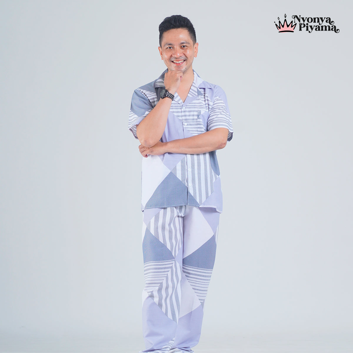Classic Katun Riley - Piyama Pria Set