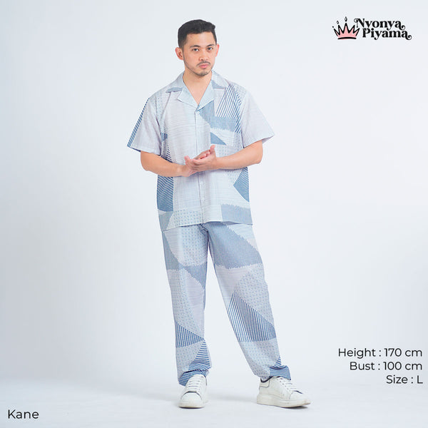 Classic Katun Kane - Piyama Pria Set