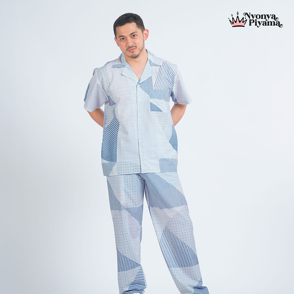 Classic Katun Kane - Piyama Pria Set