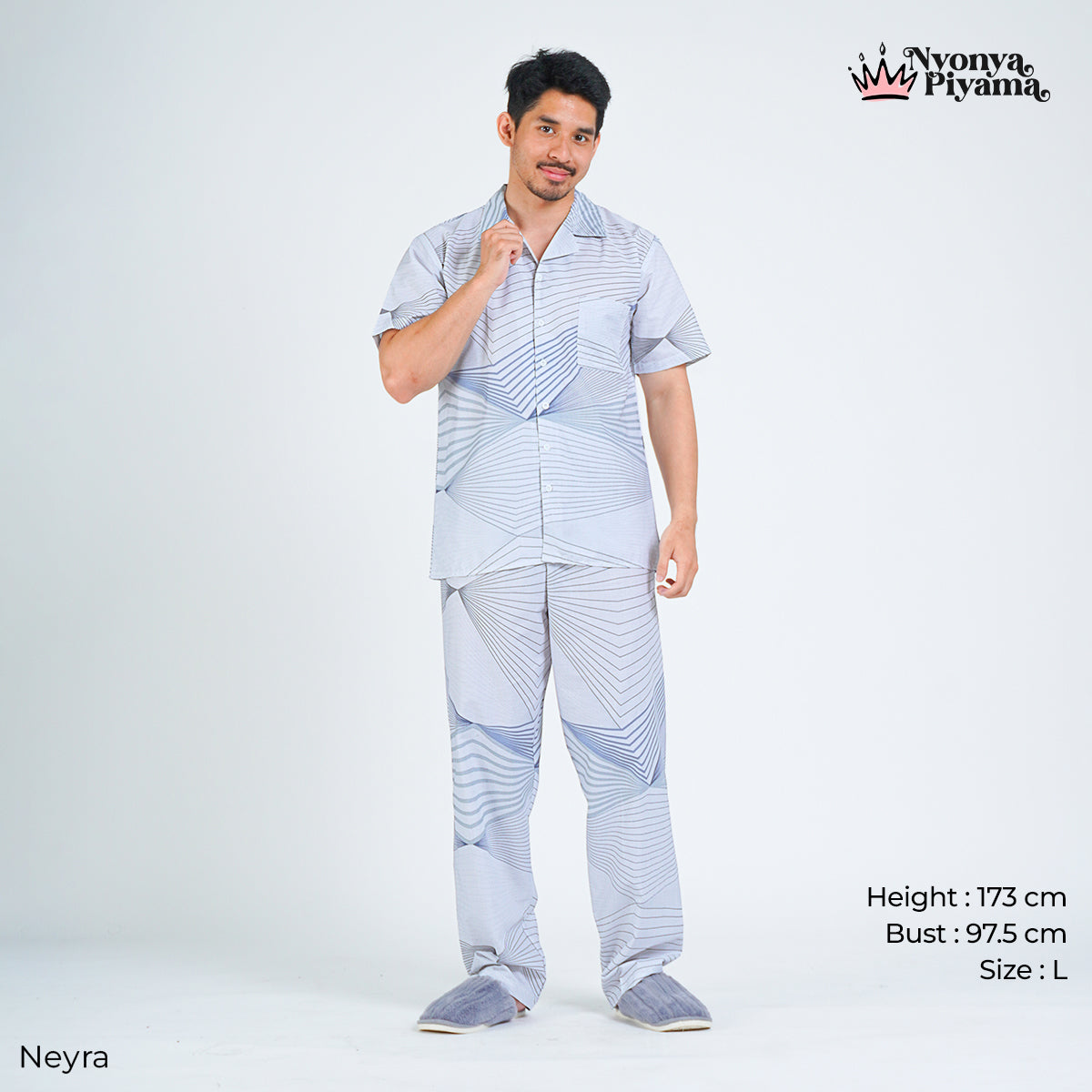 Classic Pajamas Katun Pria Set - Neyra