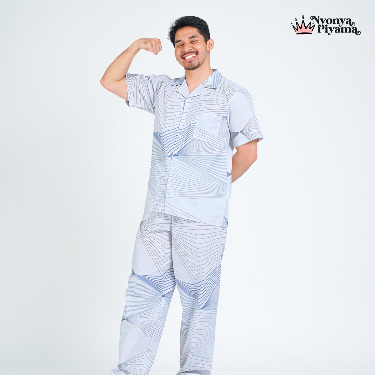 Classic Pajamas Katun Pria Set - Neyra