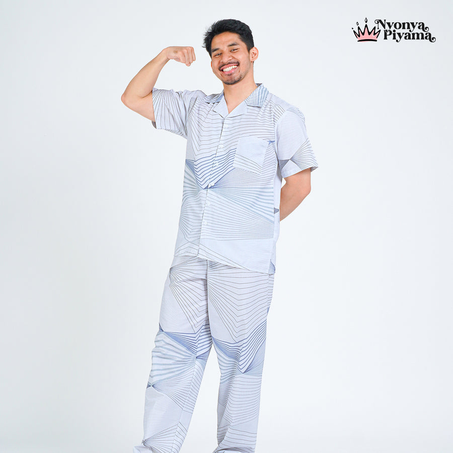 Classic Pajamas Katun Pria Set - Neyra
