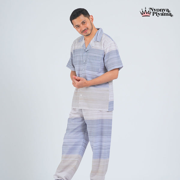 Classic Katun Claude - Piyama Pria Set