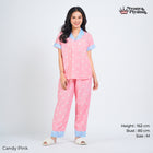 Classic Pajamas Katun Set - Candy Pink