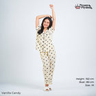 Classic Pajamas Katun Set - Vanilla Candy