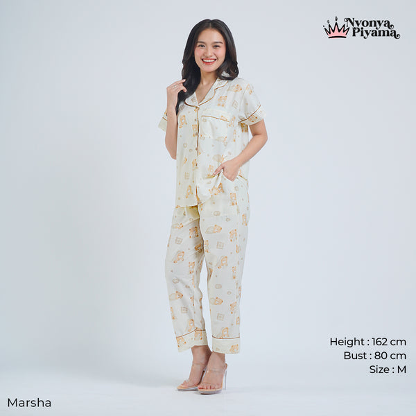 Classic Katun Marsha - Piyama Set