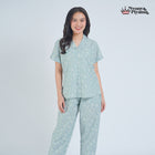 Classic Katun Nicole Green - Piyama Set