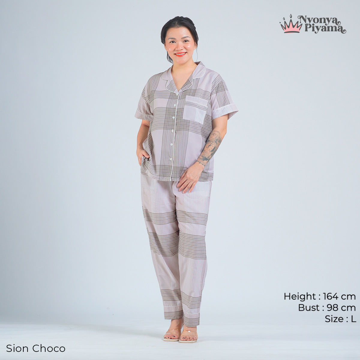 Classic Katun Sion Choco - Piyama Set