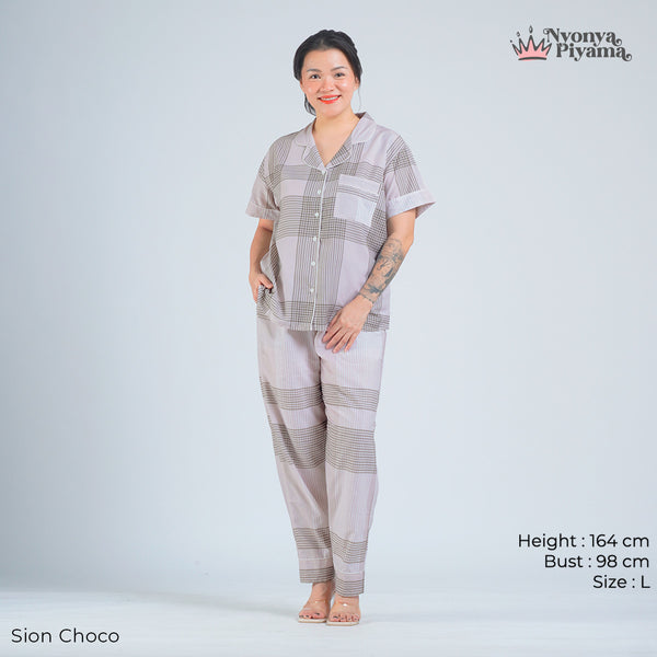 Classic Katun Sion Choco - Piyama Set