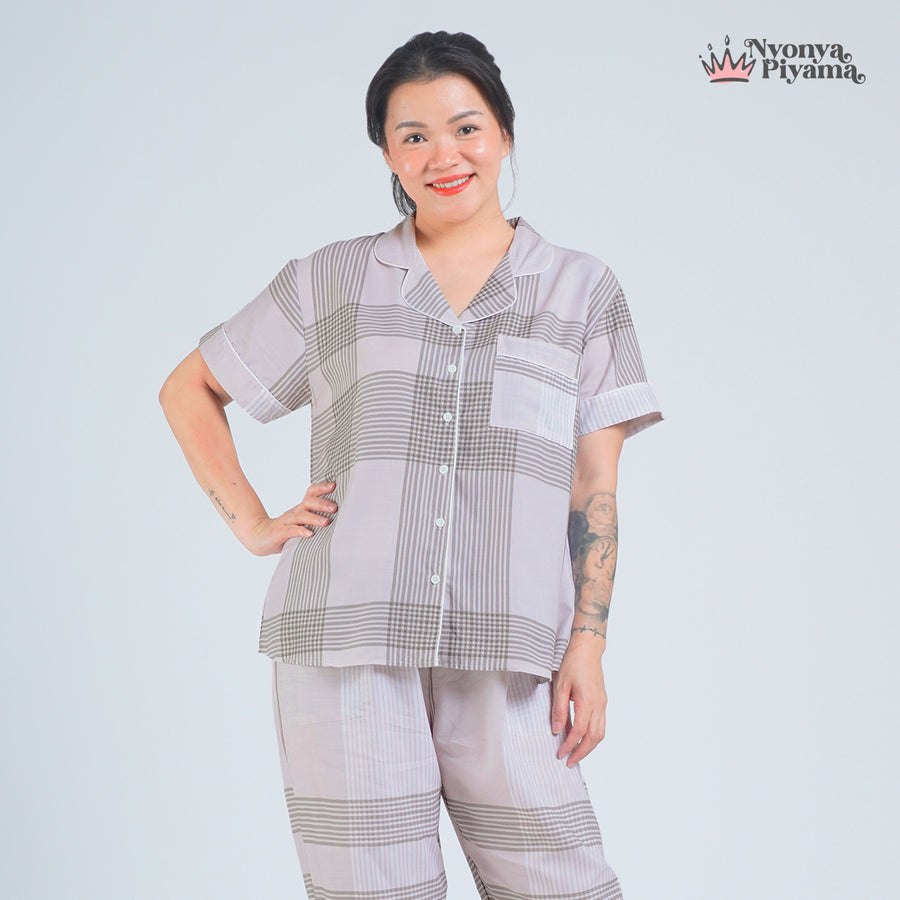 Classic Katun Sion Choco - Piyama Set
