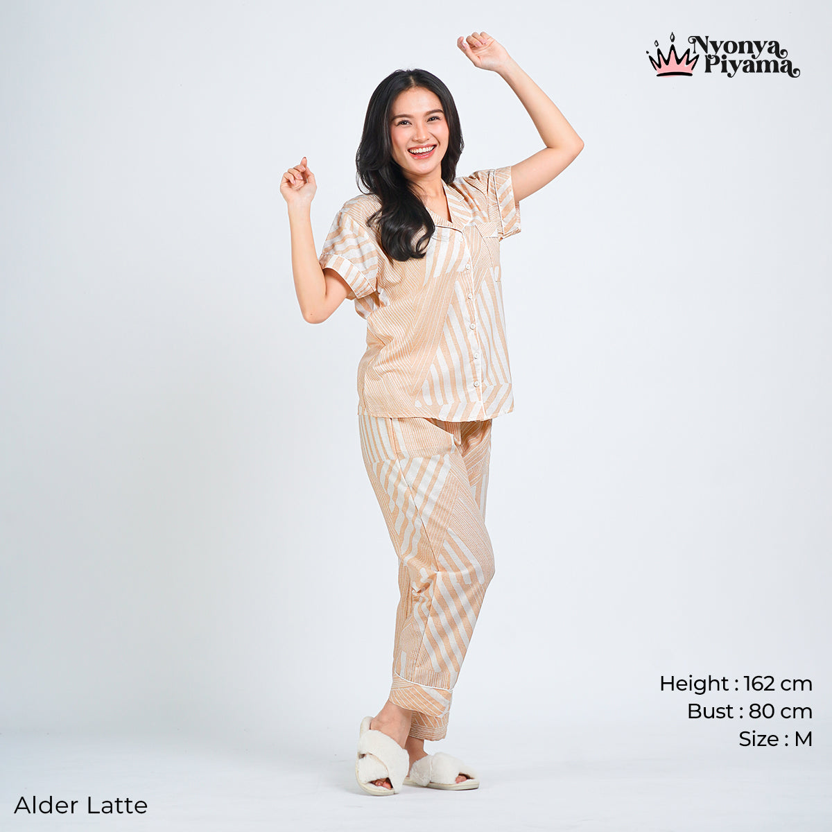 Classic Pajamas Katun for Couple - Alder Latte