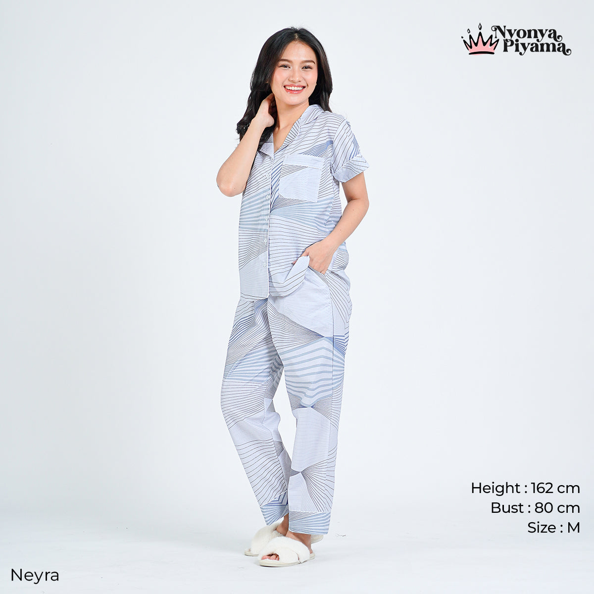 Classic Pajamas Katun Set - Neyra