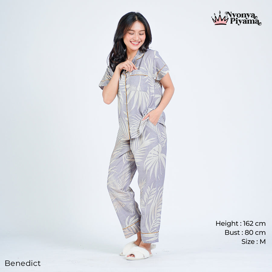 Classic Pajamas Katun Set - Benedict