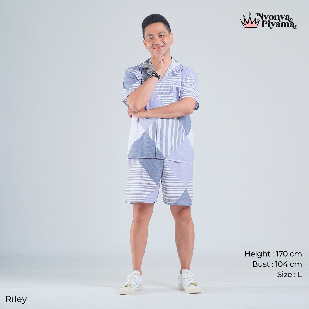 Classic Katun Riley - Piyama Pria Set