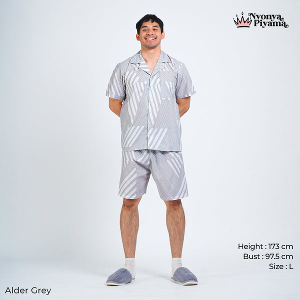 Classic Pajamas Katun for Couple - Alder Grey