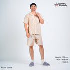 Classic Pajamas Katun Pria Set - Alder Latte
