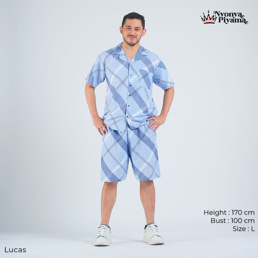 Classic Katun Lucas - Piyama Pria Set