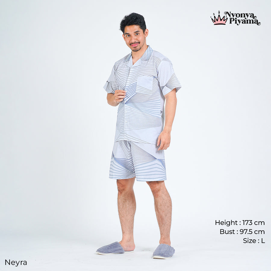 Classic Pajamas Katun Pria Set - Neyra
