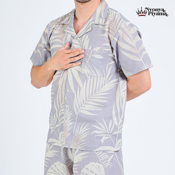 Classic Pajamas Katun Pria Set - Benedict
