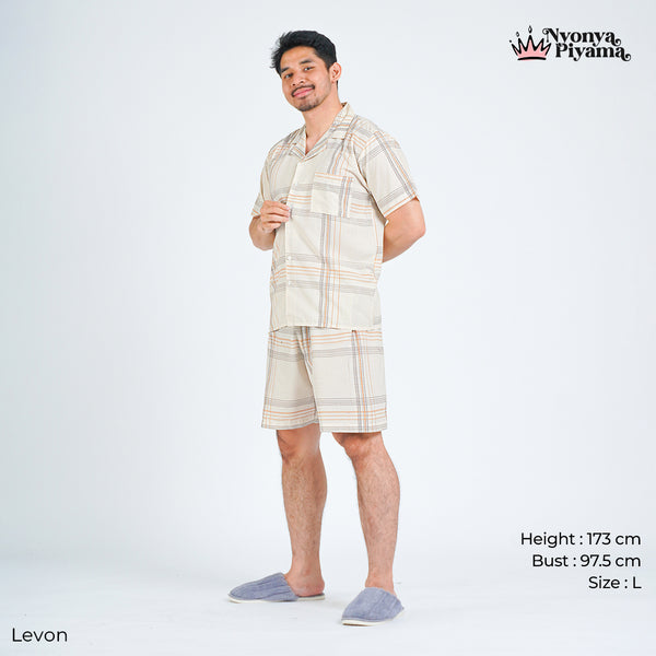 Classic Pajamas Katun Pria Set - Levon