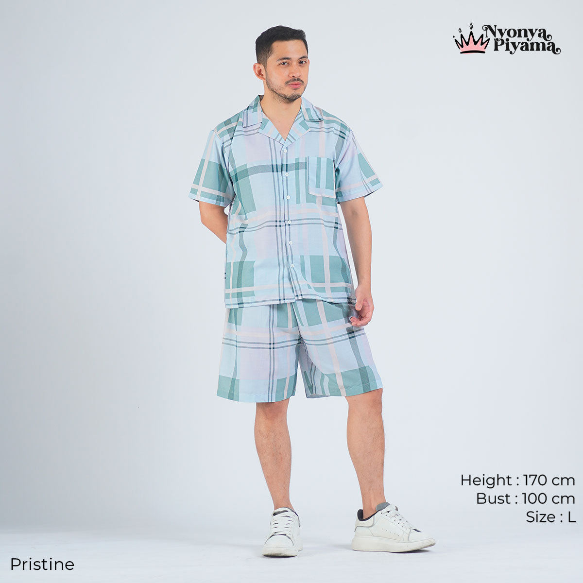 Classic Katun Pristine - Piyama Pria Set