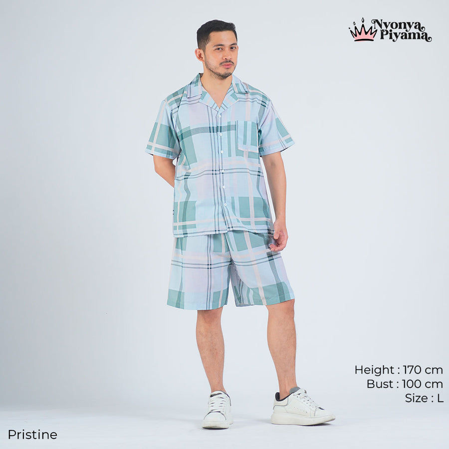 Classic Katun Pristine - Piyama Pria Set