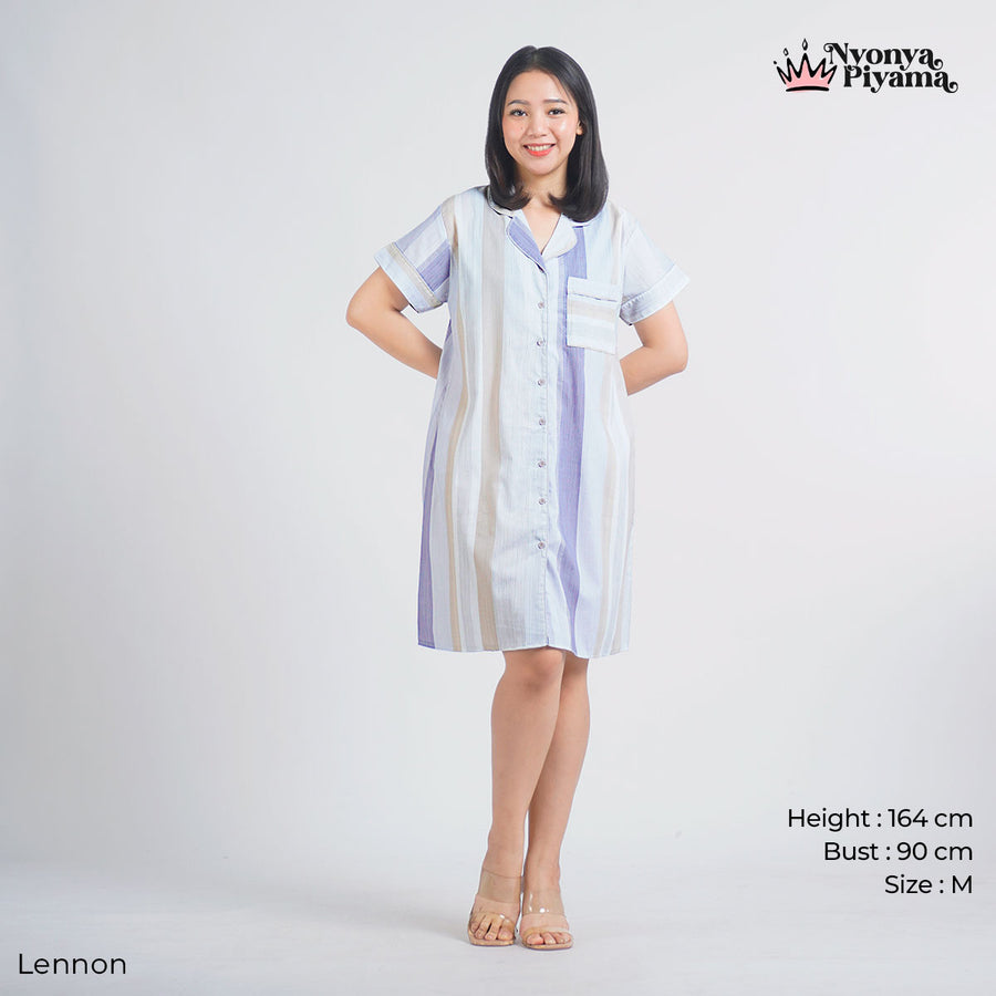 Classic Katun Lennon - Piyama Set
