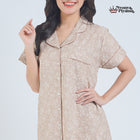 Classic Katun Nicole Khaki - Piyama Set