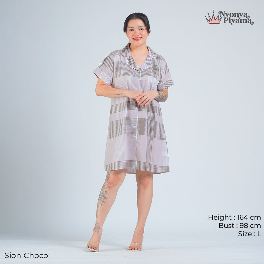 Classic Katun Sion Choco - Piyama Set