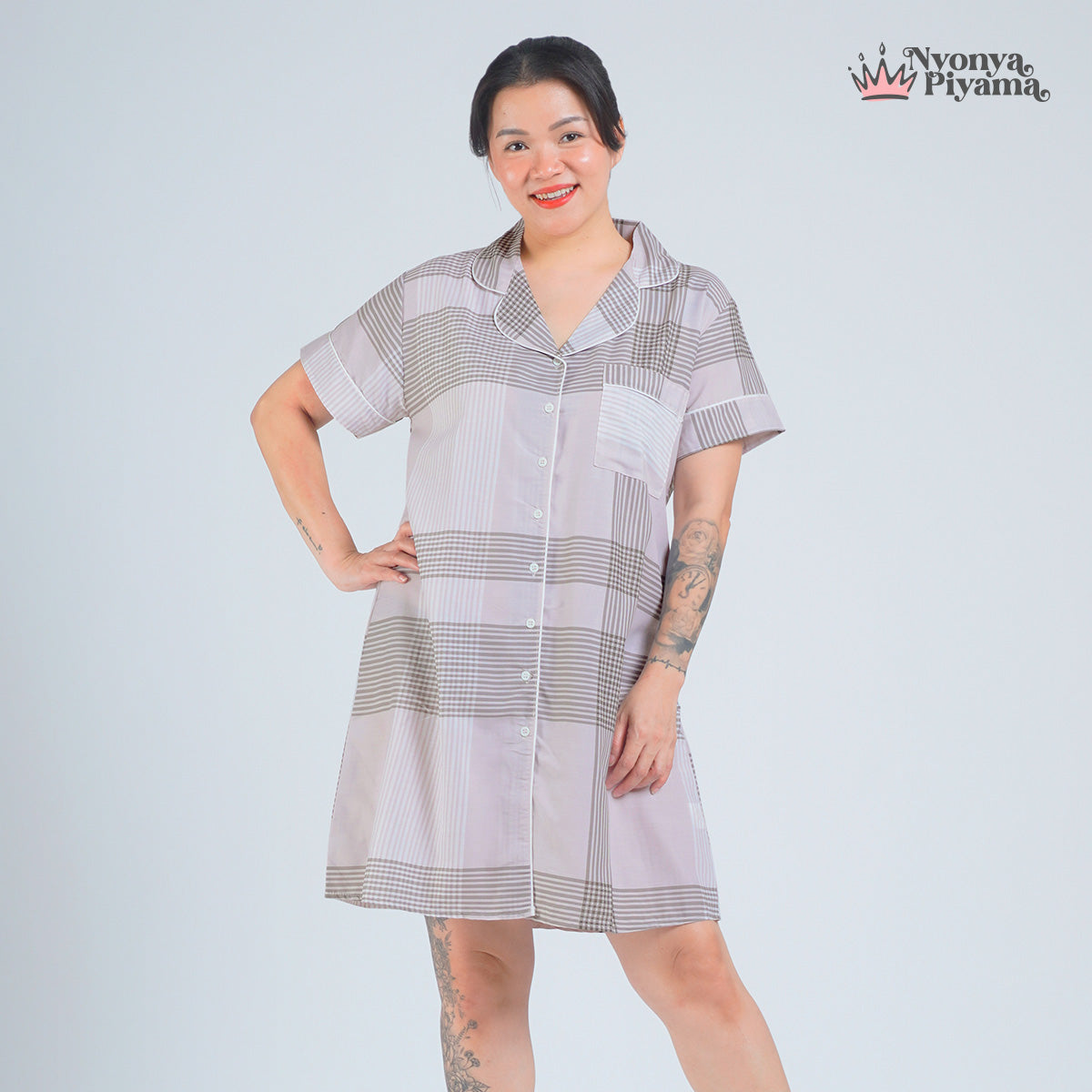 Classic Katun Sion Choco - Piyama Set