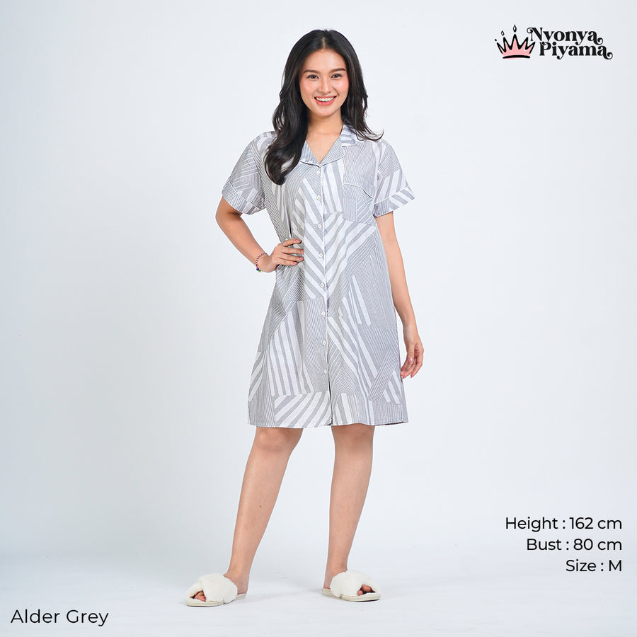 Classic Pajamas Katun for Couple - Alder Grey