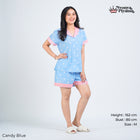 Classic Pajamas Katun Set - Candy Blue