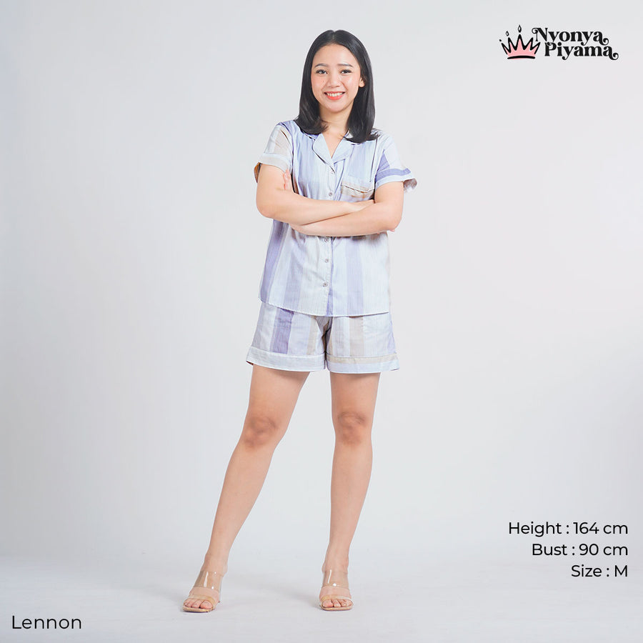Classic Katun Lennon - Piyama Set