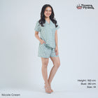 Classic Katun Nicole Green - Piyama Set
