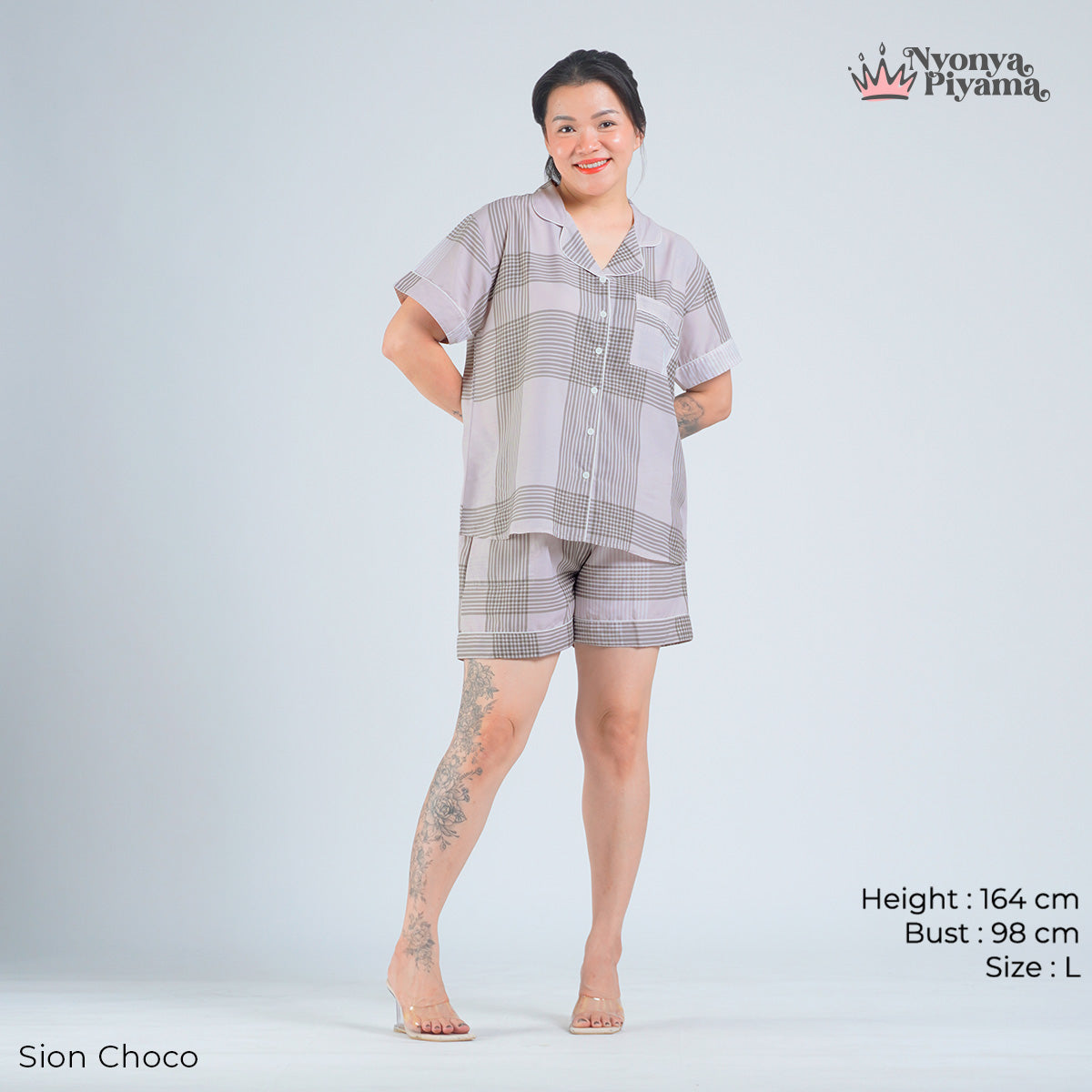 Classic Katun Sion Choco - Piyama Set