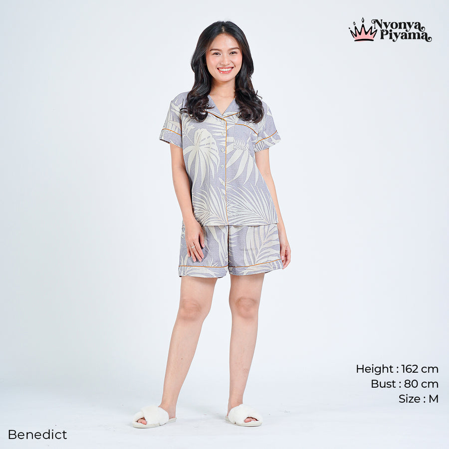 Classic Pajamas Katun Set - Benedict