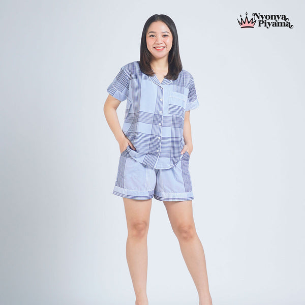 Classic Katun Sion Blue - Piyama Set