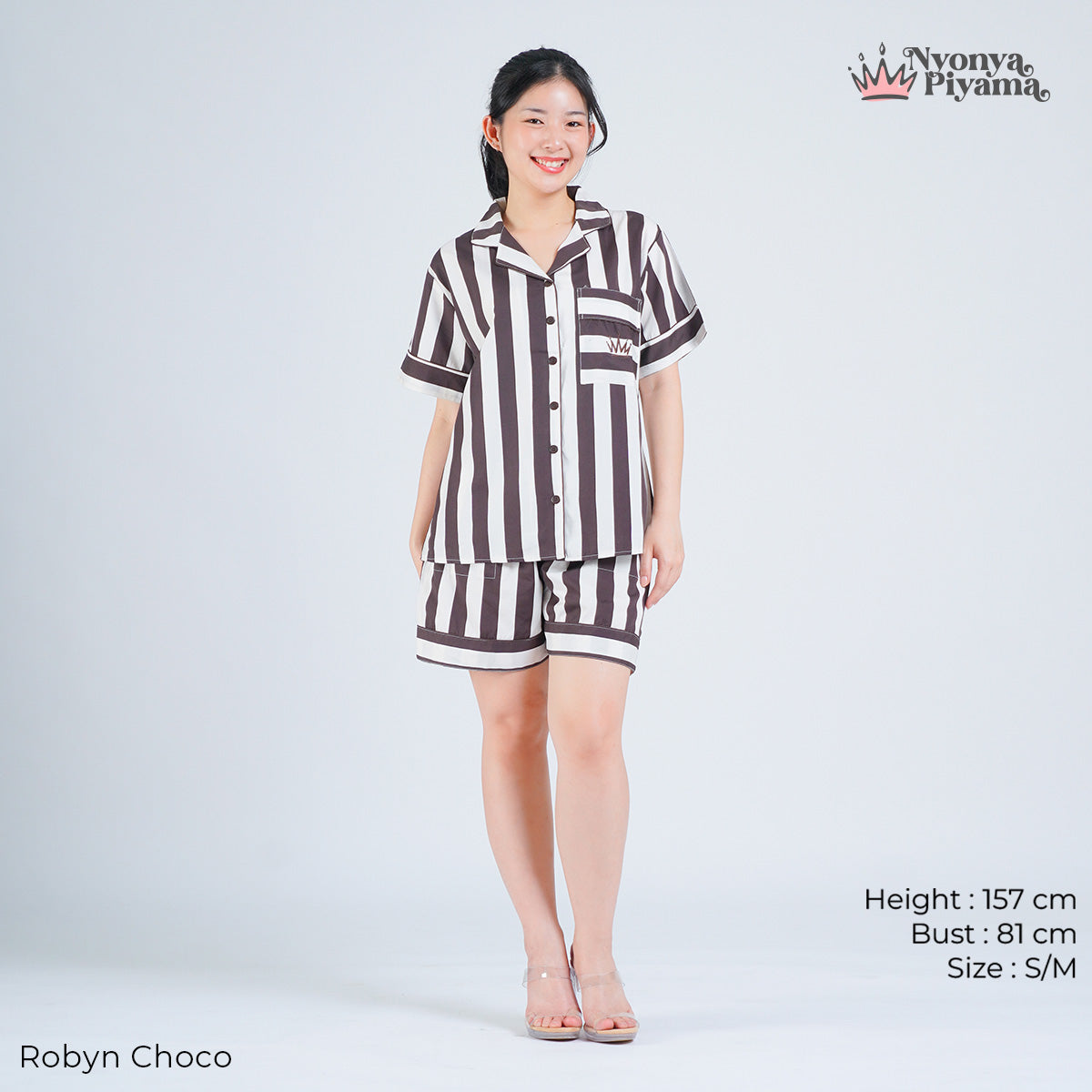 Classic Poly Rayon Robyn Series - Piyama Set Celana Pendek