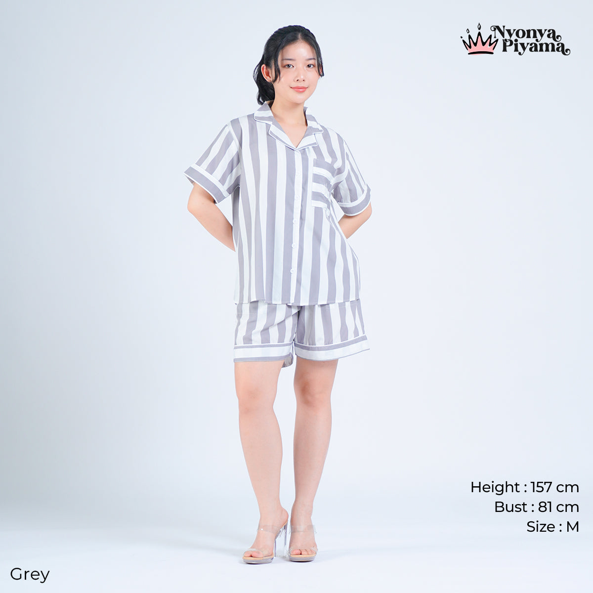 Classic Poly Rayon Robyn Series - Piyama Set Celana Pendek
