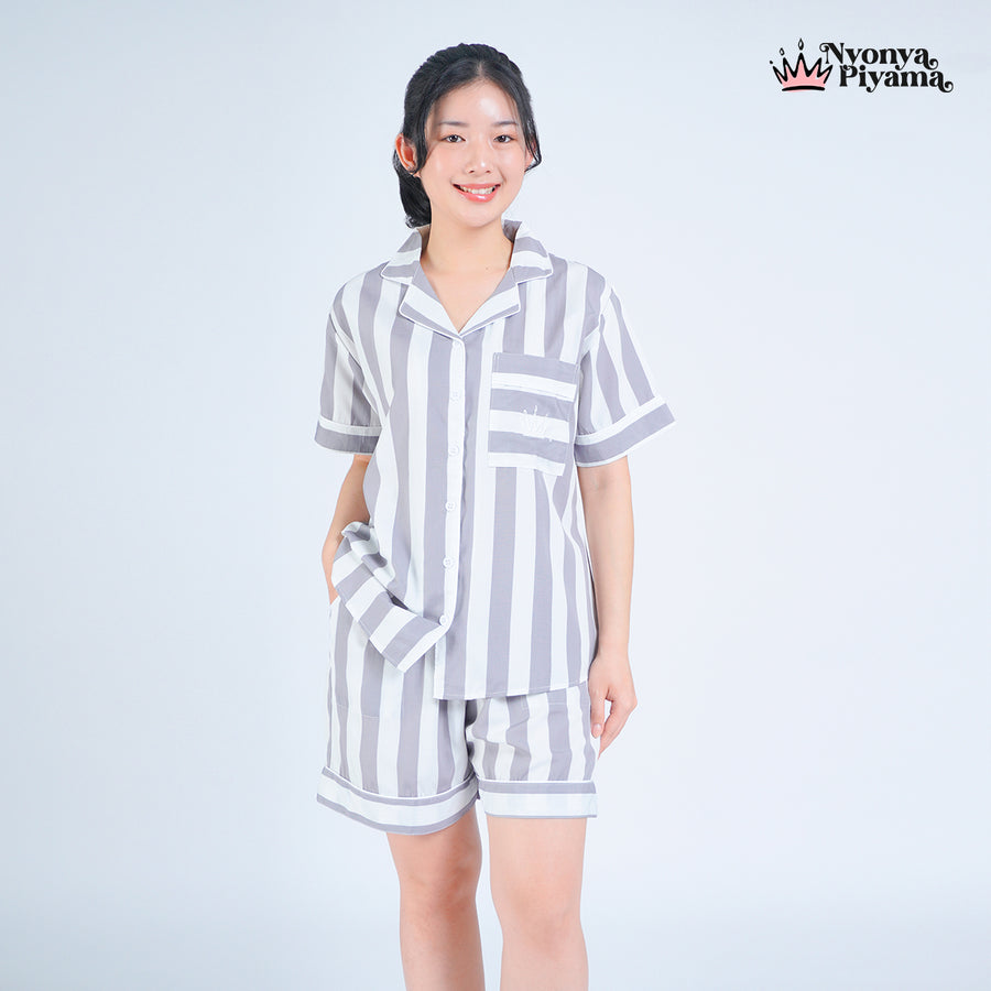 Classic Poly Rayon Robyn Series - Piyama Set Celana Pendek