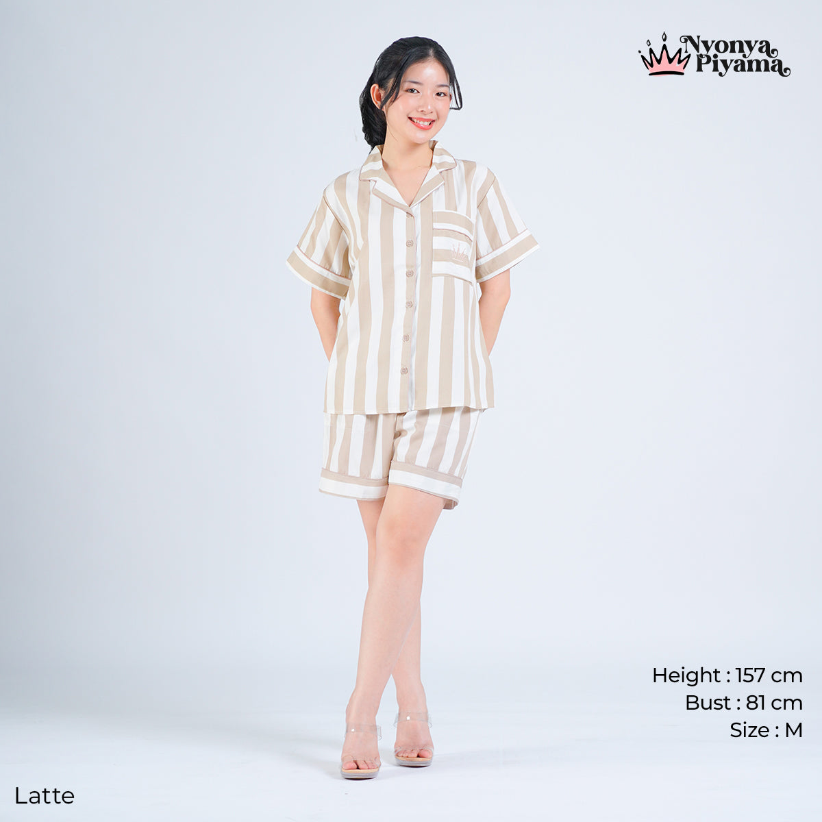 Classic Poly Rayon Robyn Series - Piyama Set Celana Pendek