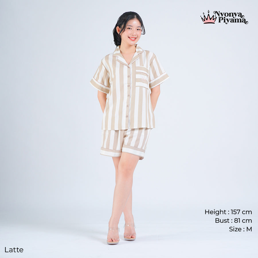 Classic Poly Rayon Robyn Series - Piyama Set Celana Pendek