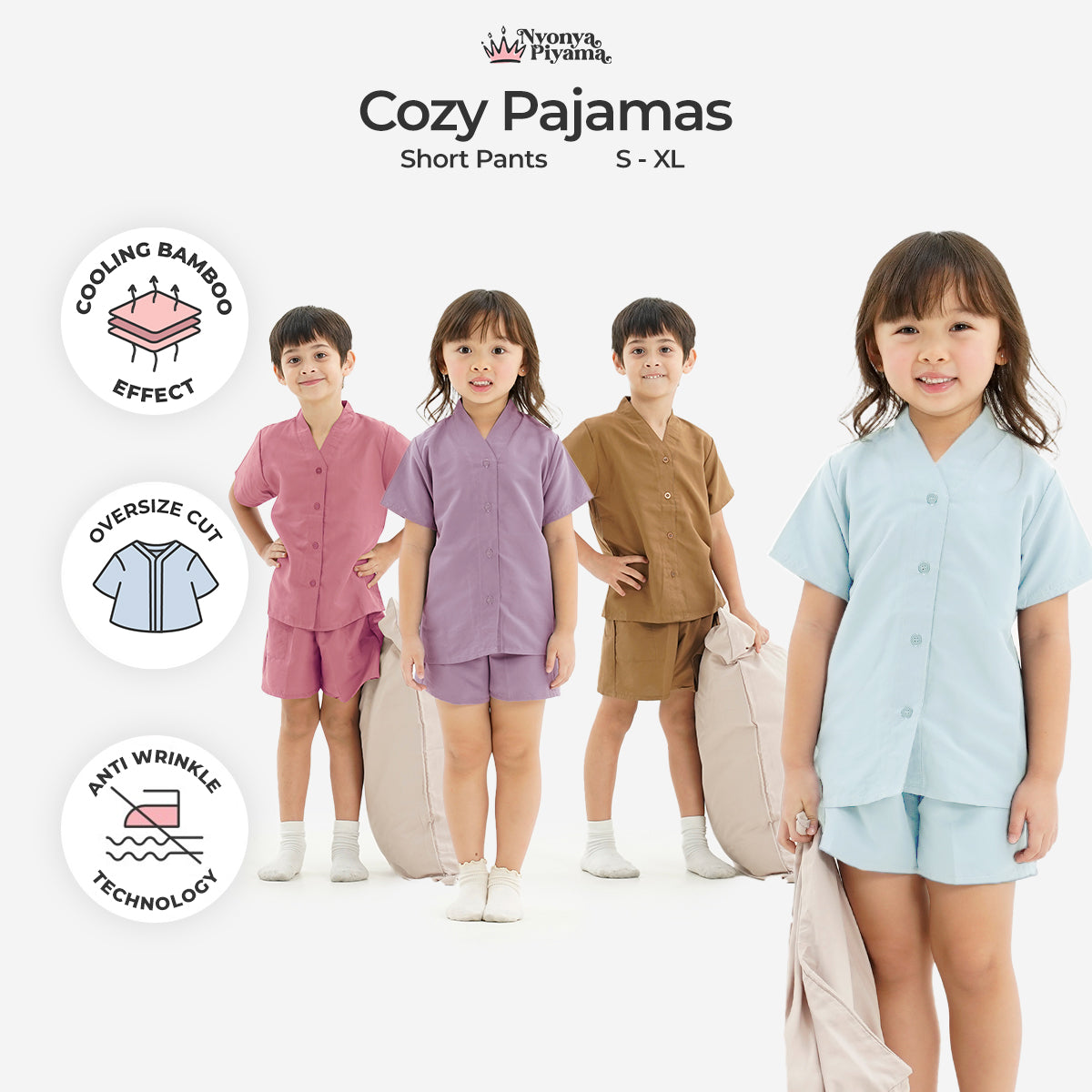 Cozy Series - Piyama Anak Set Celana Pendek
