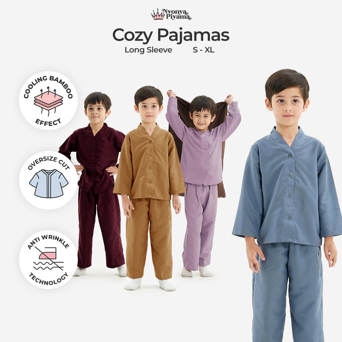 Cozy Series - Piyama Anak Set Lengan Panjang