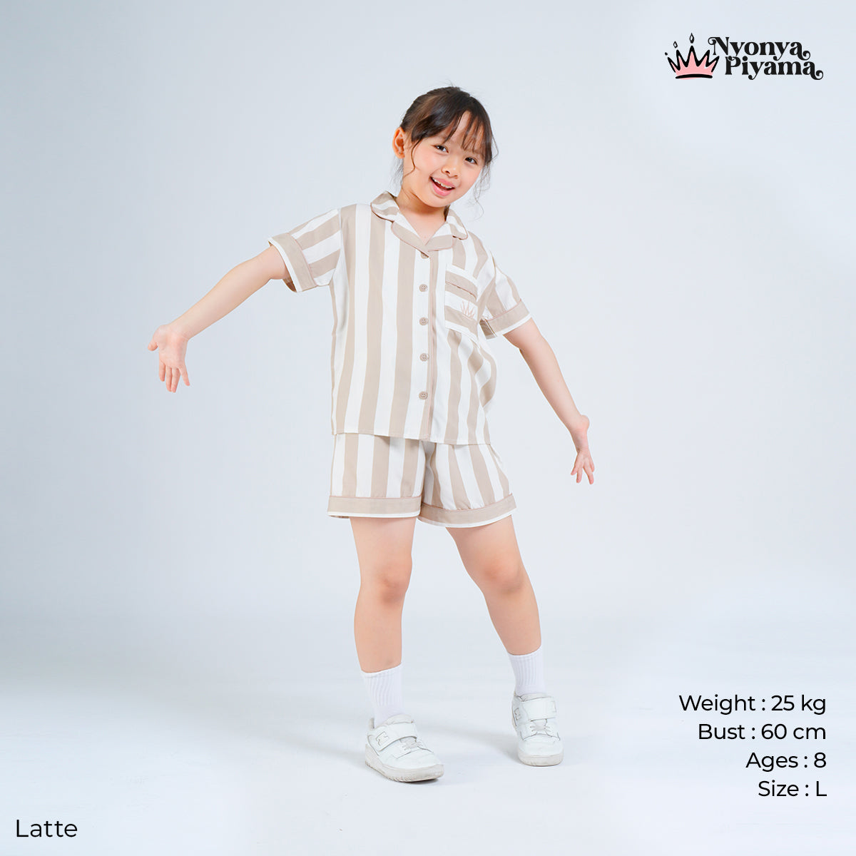 Classic Poly Rayon Robyn Series - Piyama Anak Set Celana Pendek