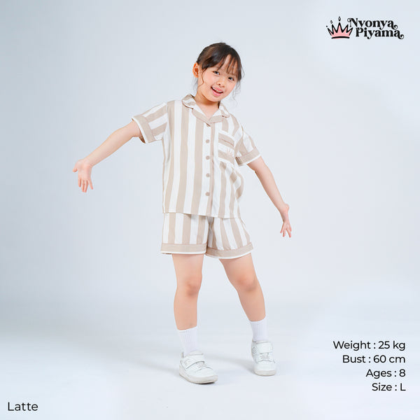 Classic Poly Rayon Robyn Series - Piyama Anak Set Celana Pendek