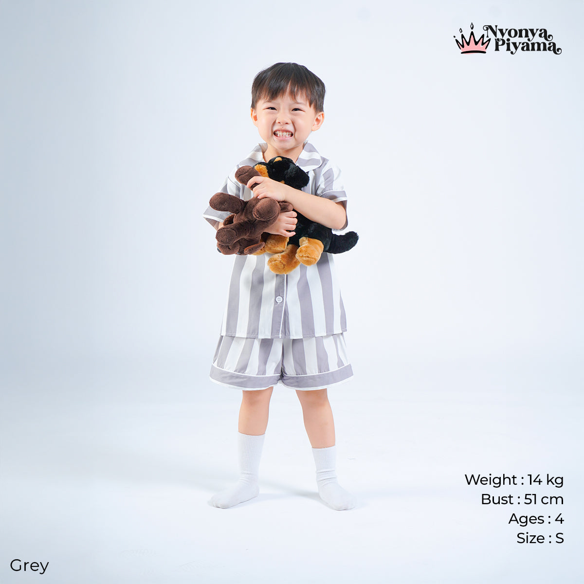 Classic Poly Rayon Robyn Series - Piyama Anak Set Celana Pendek