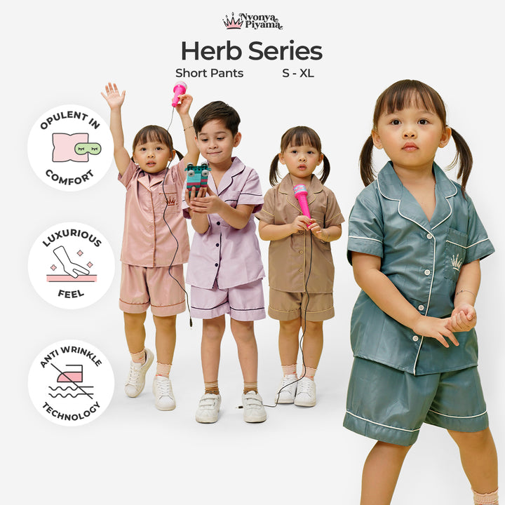 Herb Series - Piyama Anak Set Celana Pendek