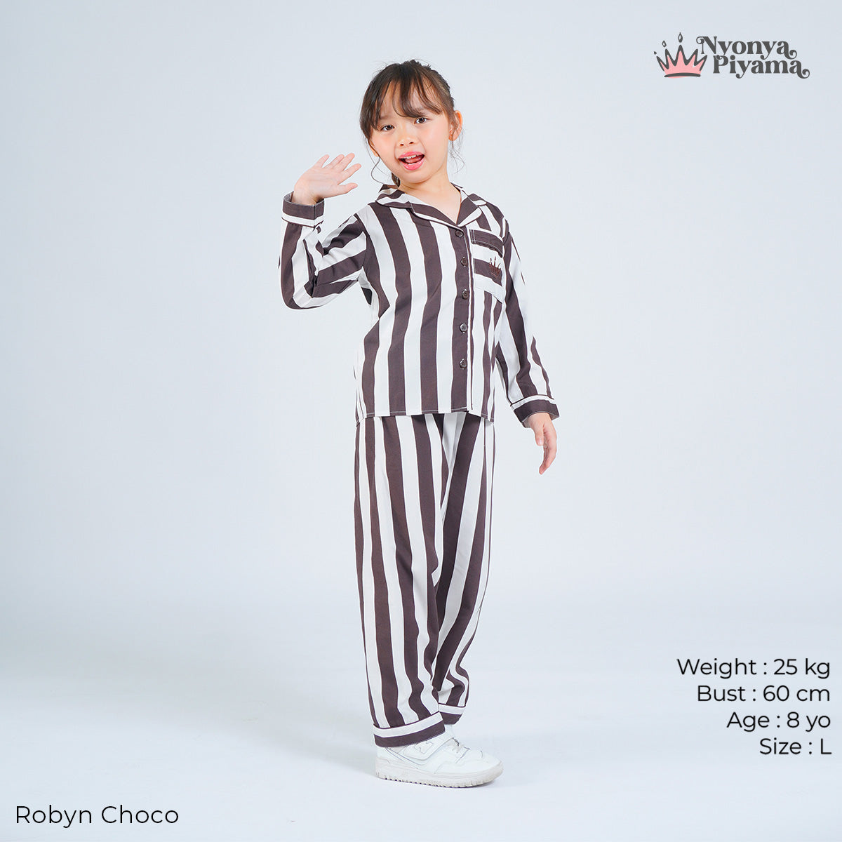 Classic Poly Rayon Robyn Series - Piyama Anak Set Lengan Panjang