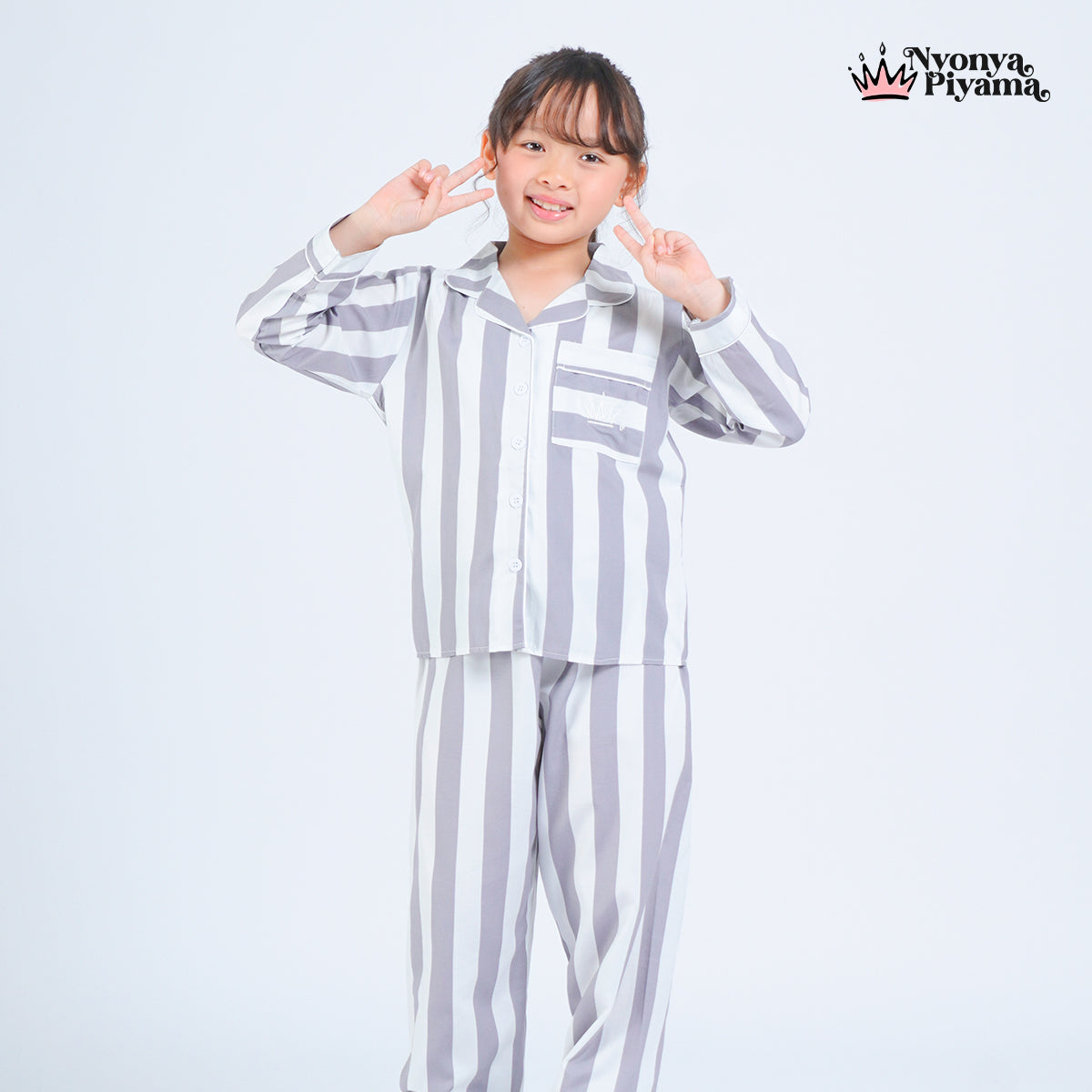 Classic Poly Rayon Robyn Series - Piyama Anak Set Lengan Panjang